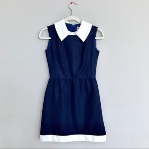 Vintage Peck and Peck Blue Mod Sleeveless Dress